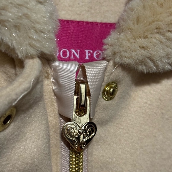 London Fog Cream Puffer Jacket with Hood and Soft Material - Picture 8 of 8